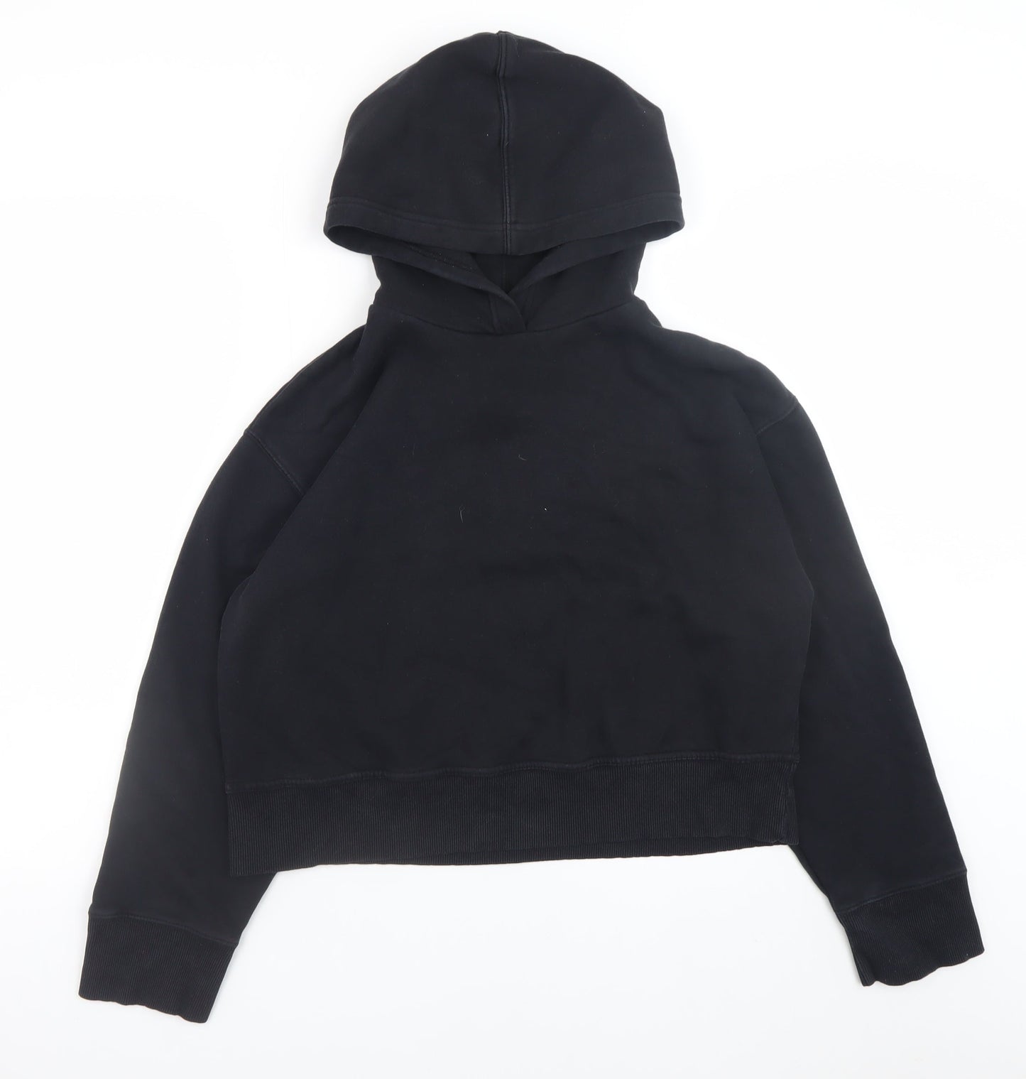 Zara Women Black M Pullover Hoodie Casual Sweatshirt