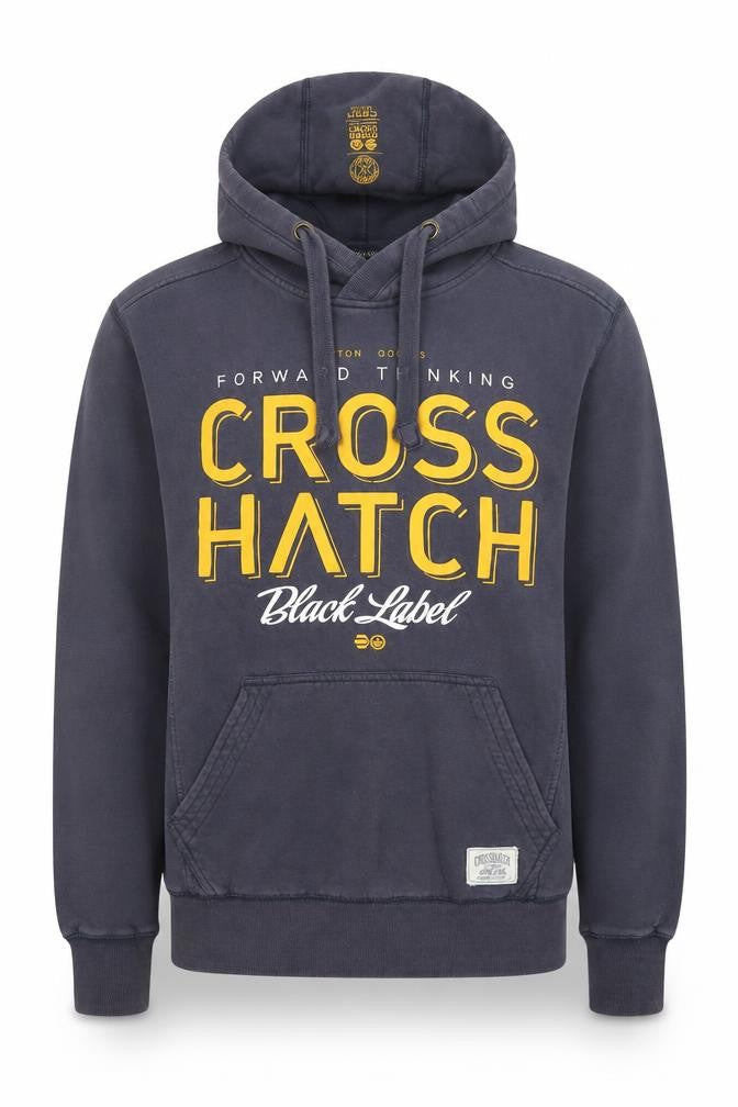 Crosshatch Men’s Blue Pullover Hoodie Medium Graphic Print