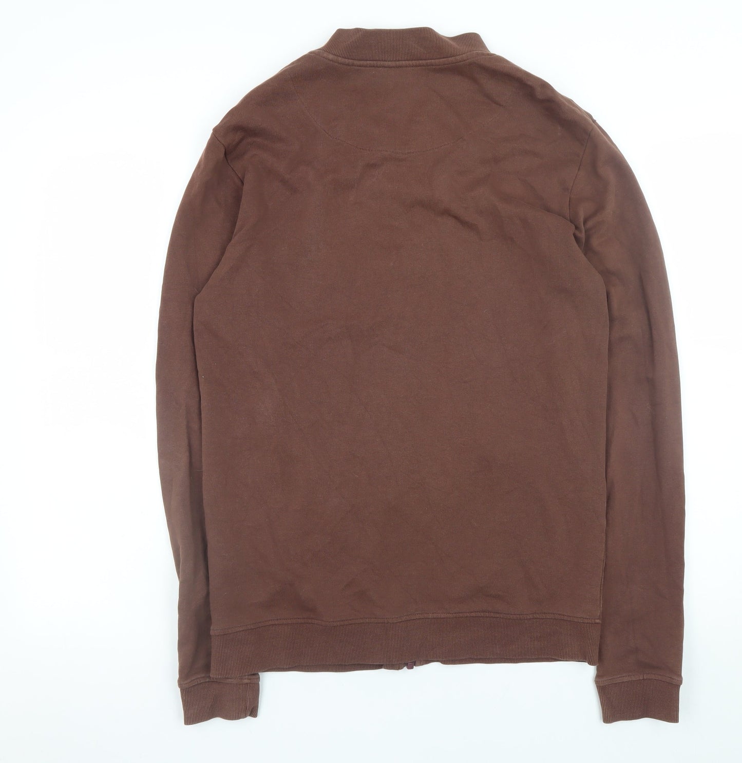 ONLY & SONS Men's Brown Cotton Bomber Jacket M Casual Zip-Up