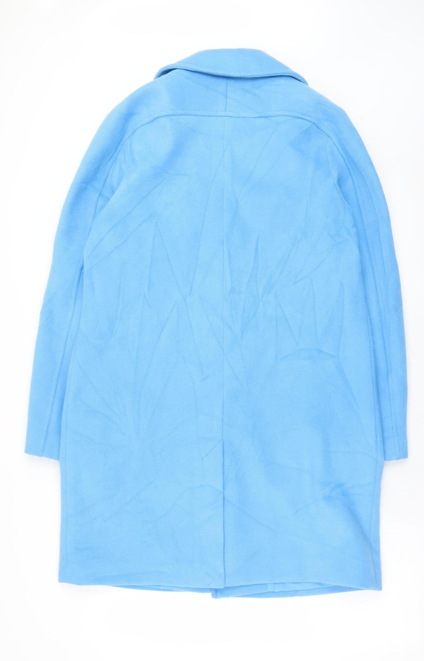 Marks and Spencer Women’s Blue Coat Size 12 Classic Mid-Length Overcoat