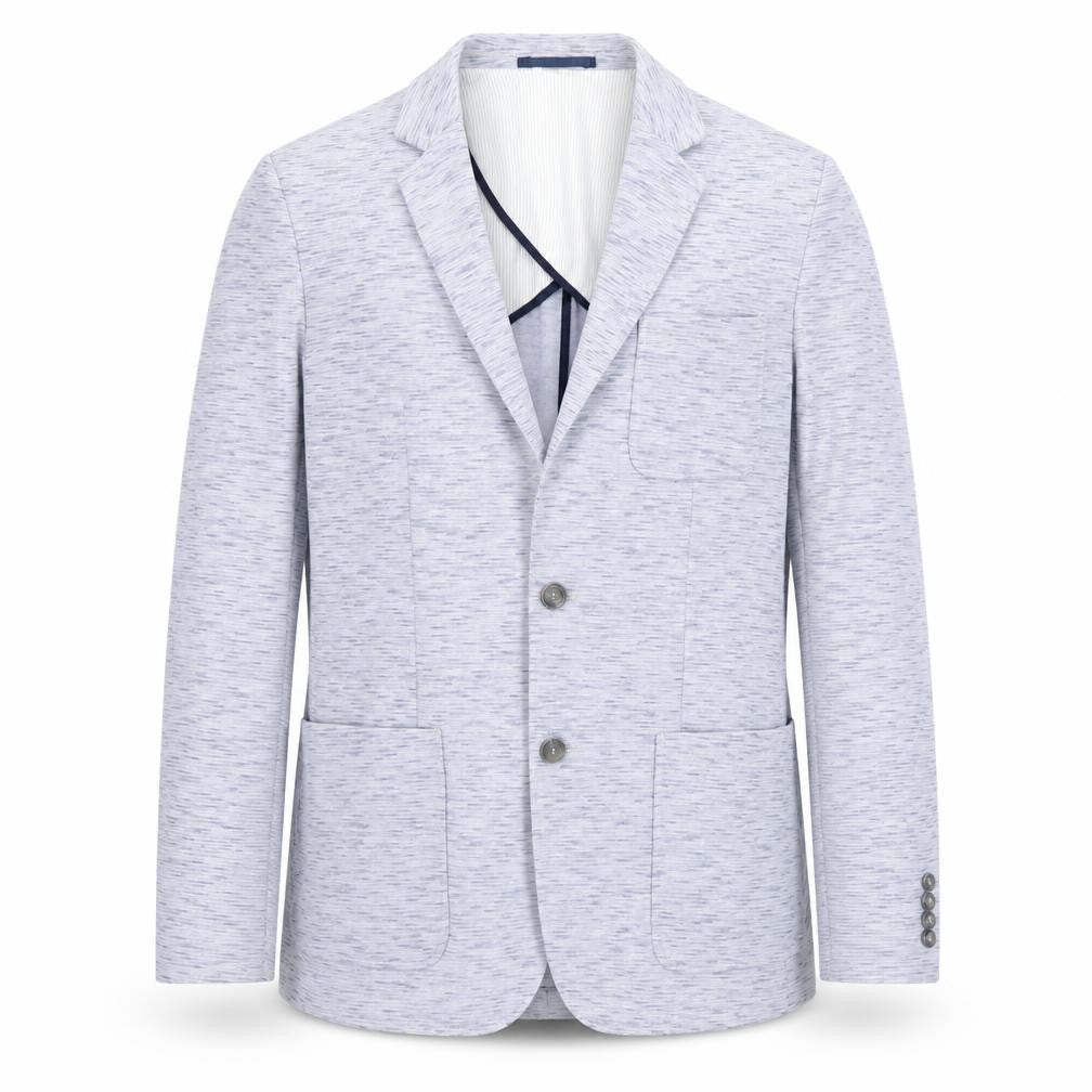 Mish Mash Men’s Blue Knit Blazer Large - Smart Casual Lined Jacket