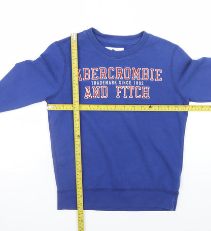 Back view of Abercrombie & Fitch boys’ blue 9-10 years pullover fleece sweatshirt