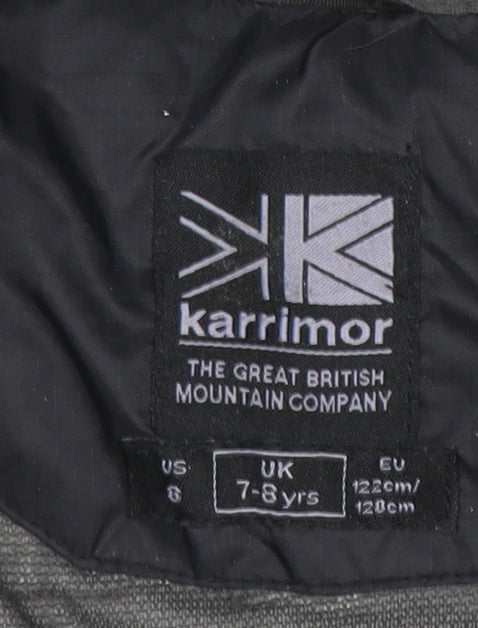 Karrimor Boys Black Waterproof Hooded Rain Jacket 7-8 Years