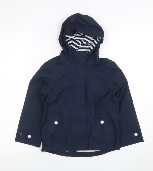 Regatta Girls Navy Hooded Waterproof Rain Coat 5-6 Years Lined Jacket