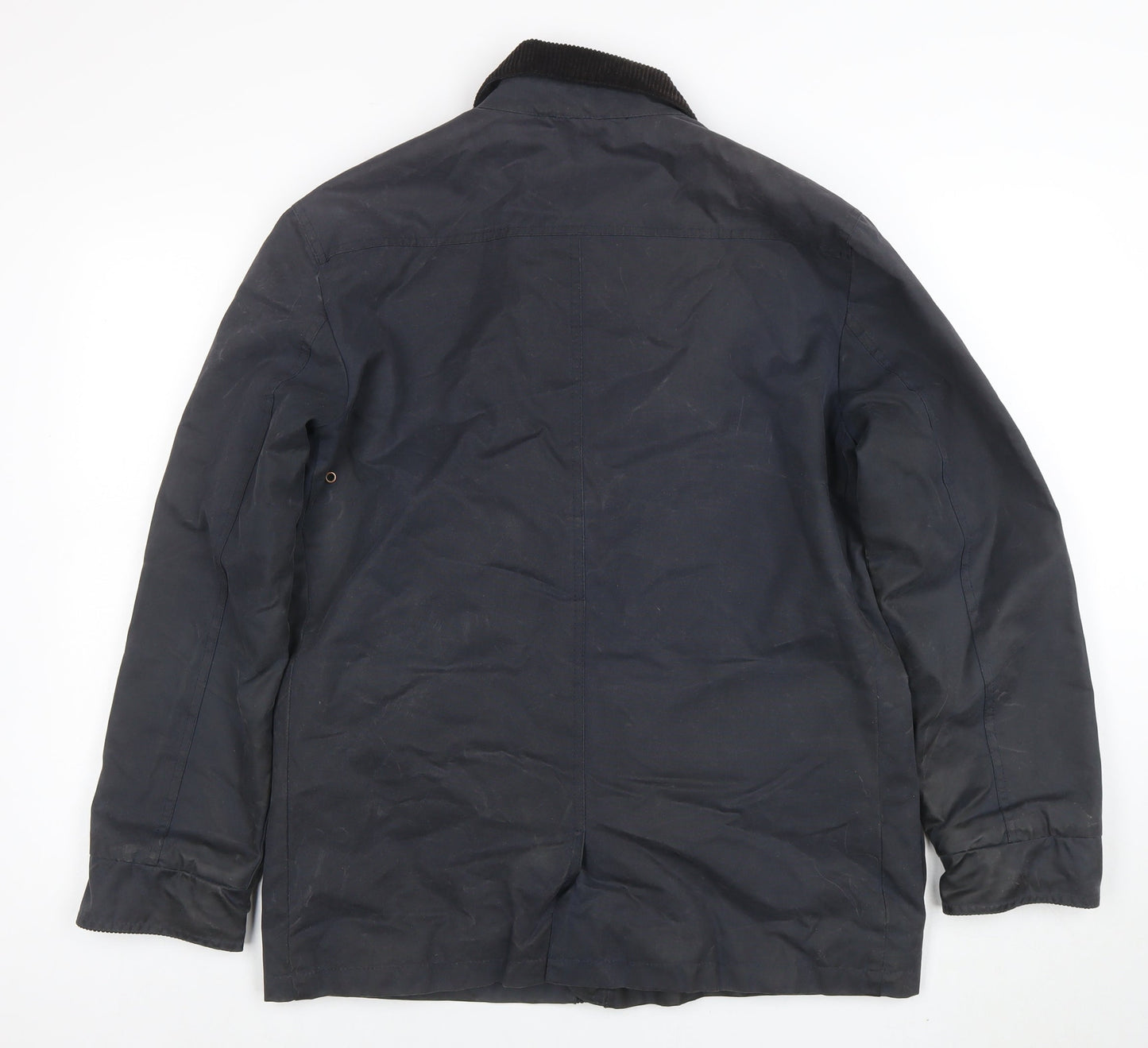 Oliver Sweeney Men's Black Waxed Cotton Jacket Small Cord Collar