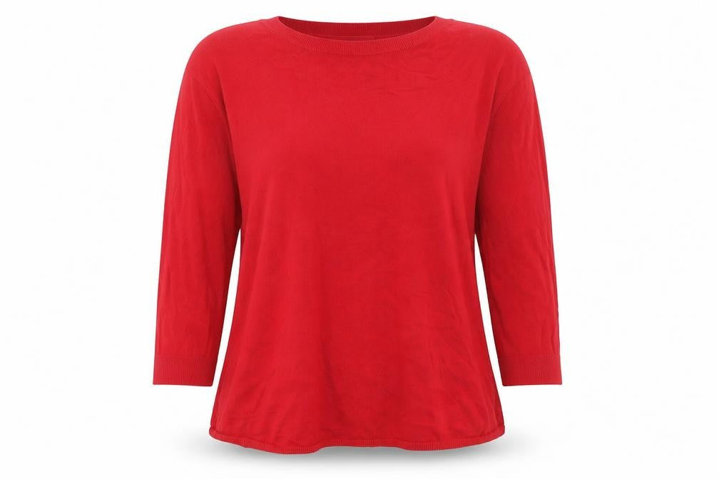 Joules Women's Red Cotton Classic Crew Neck Jumper Size 14
