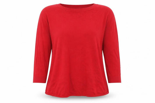 Joules Women's Red Cotton Classic Crew Neck Jumper Size 14