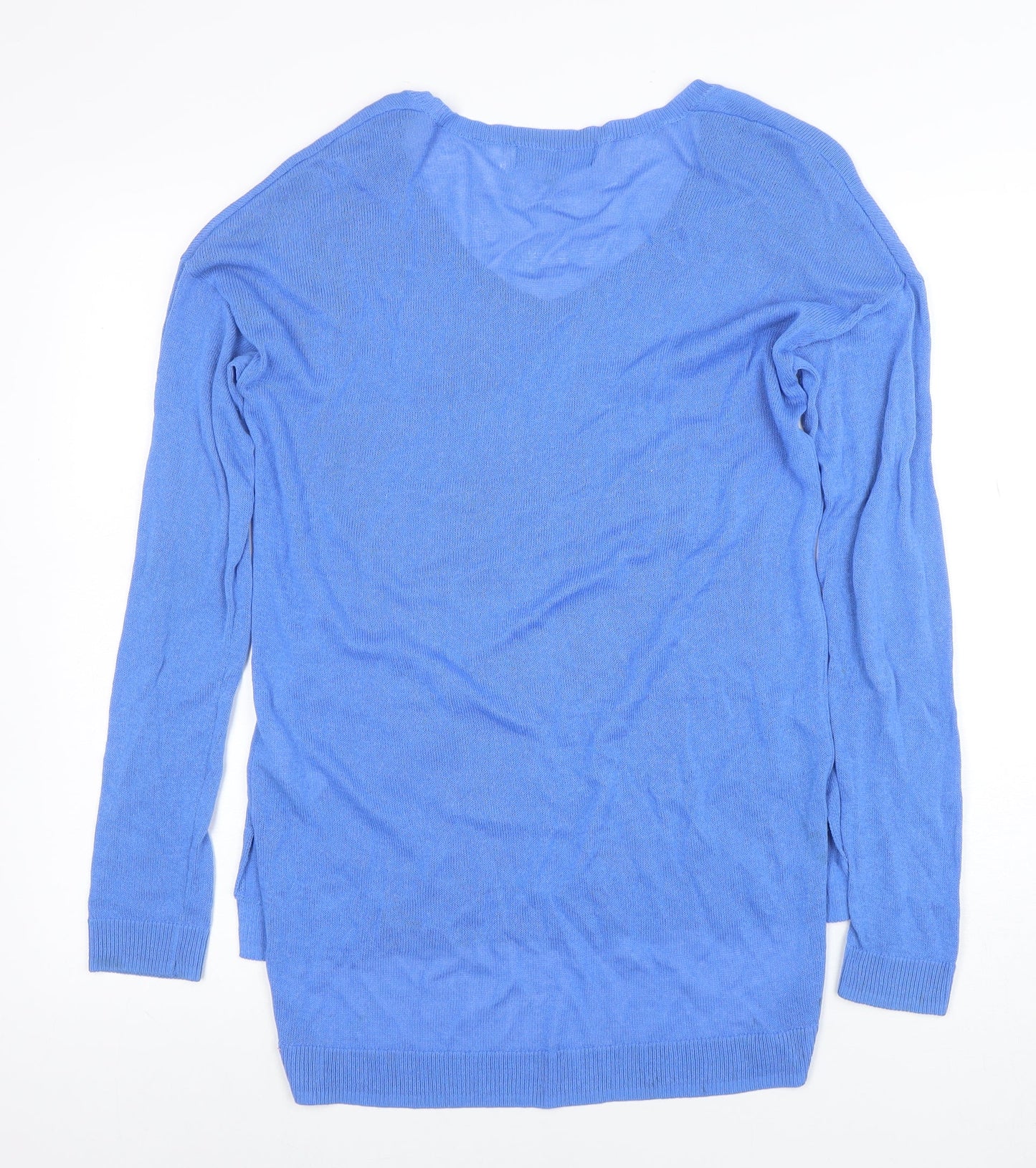 Next Women's Blue V-Neck Jewel Pullover Jumper Size 10