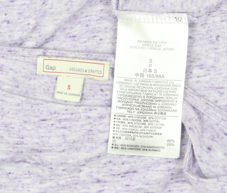 Gap Women’s Purple 3/4 Sleeve Relaxed Fit Jersey T-Shirt Size S