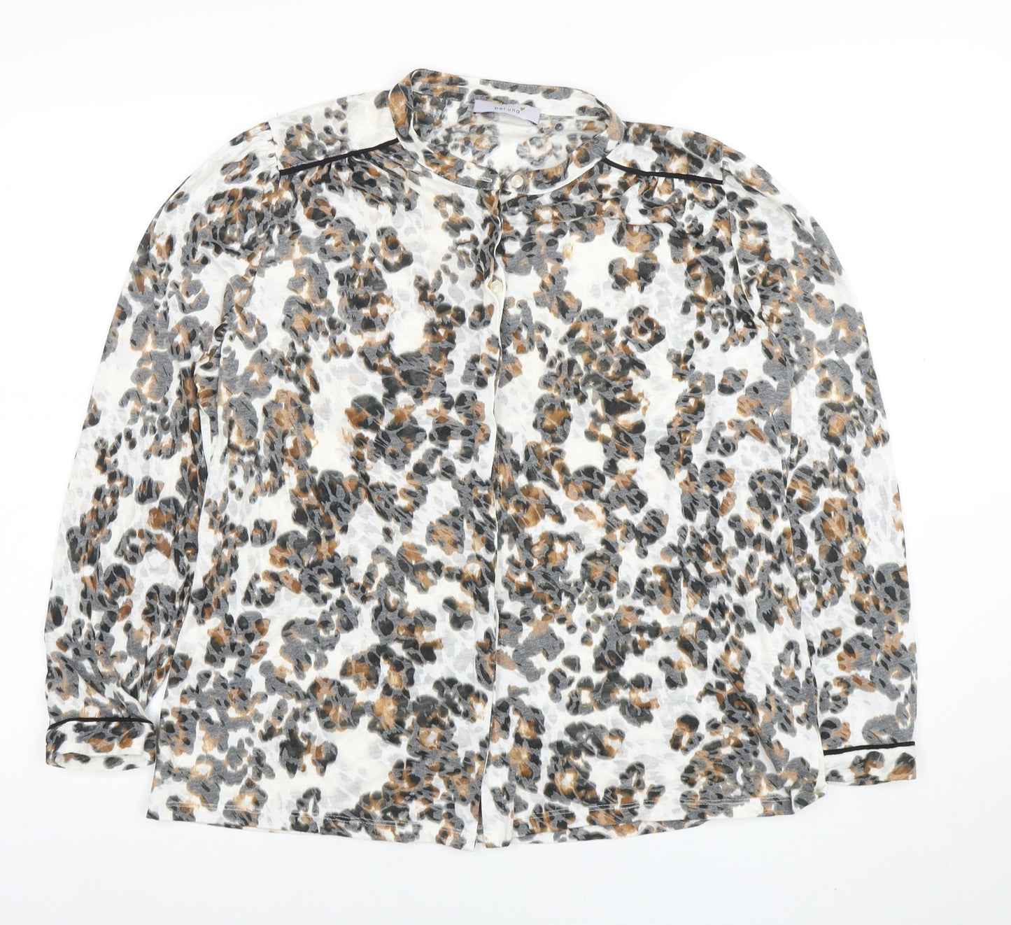 Marks and Spencer Women’s Multicoloured Leopard Print Long Sleeve Blouse Size 16