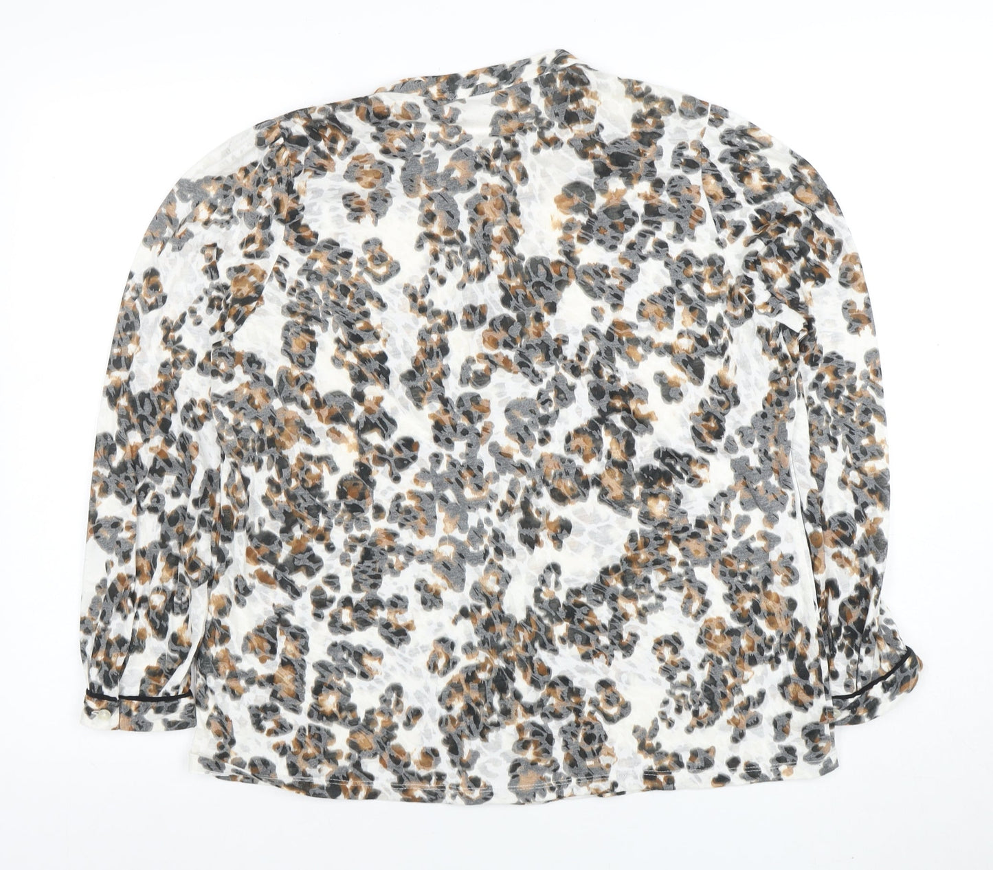 Marks and Spencer Women’s Multicoloured Leopard Print Long Sleeve Blouse Size 16