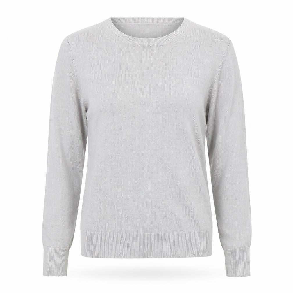 Marks & Spencer Women’s Grey Acrylic Crew Neck Jumper Size 8