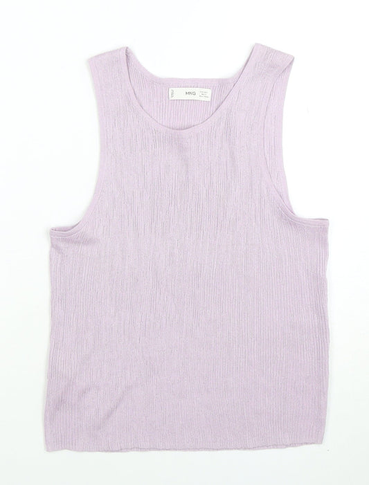 MNG Women’s Purple Knit Sleeveless Tank Top Size L