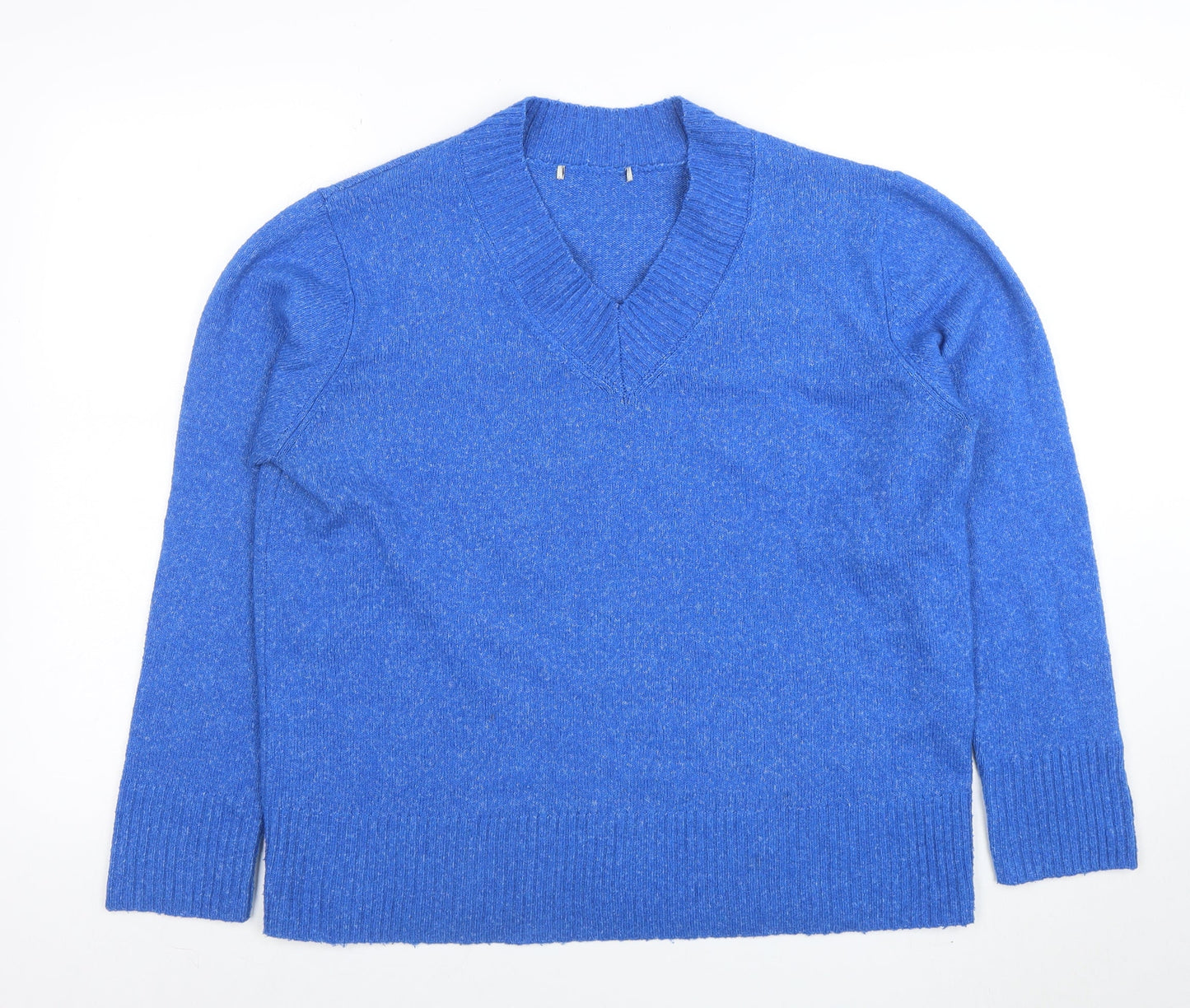 George Women’s Blue V-Neck Pullover Jumper M Knitwear