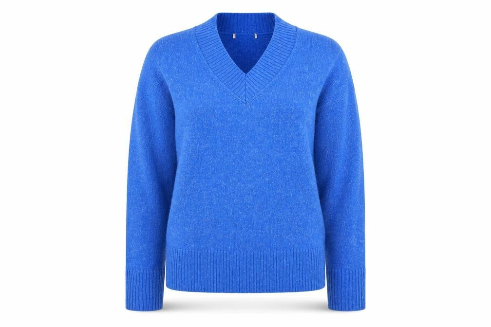 George Women’s Blue V-Neck Pullover Jumper M Knitwear