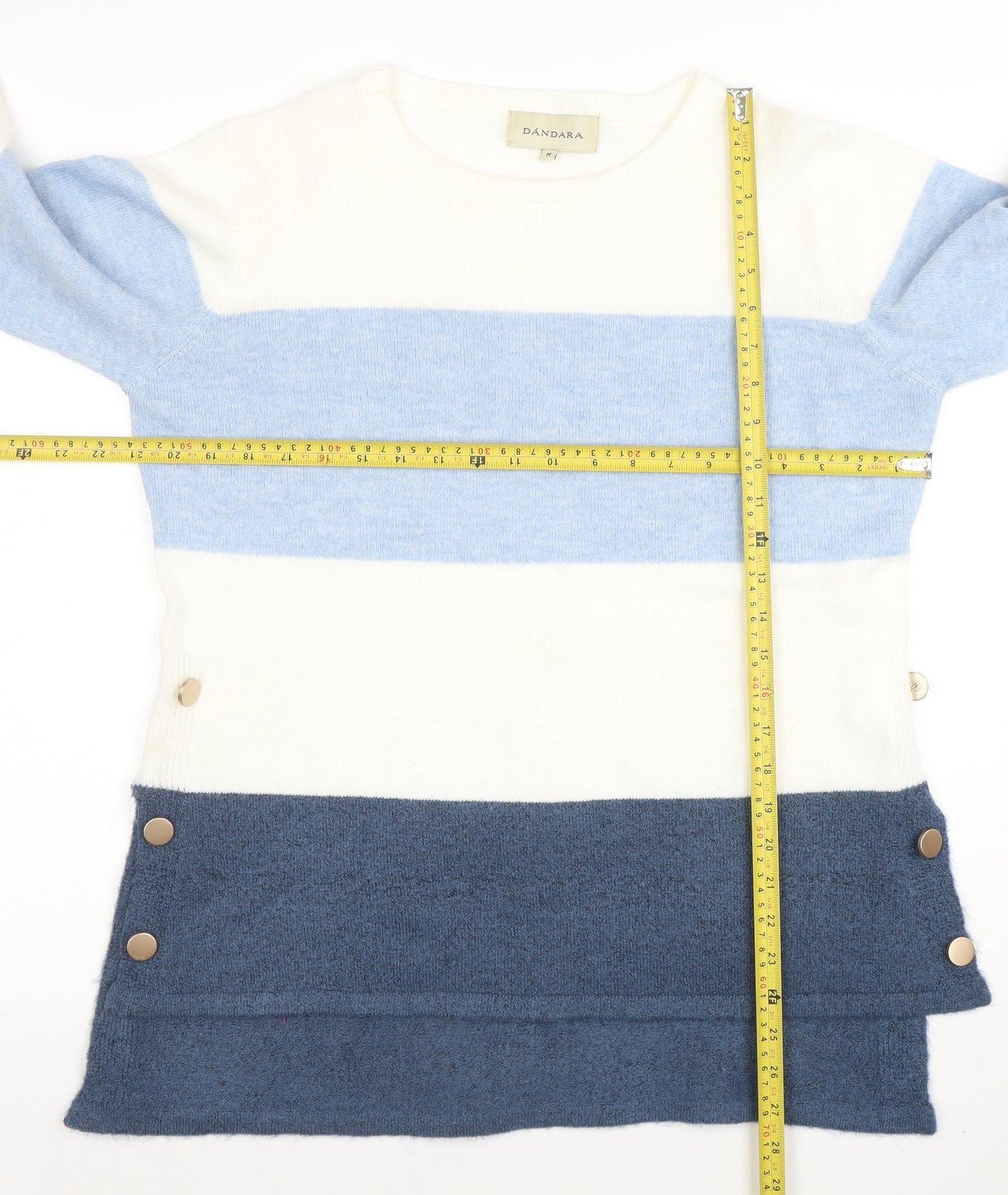 Dandara Women's Multicoloured Striped Knit Jumper Size M