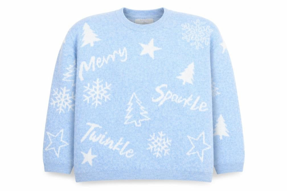 Primark Womens Blue Christmas Crew Neck Pullover Jumper Size XL