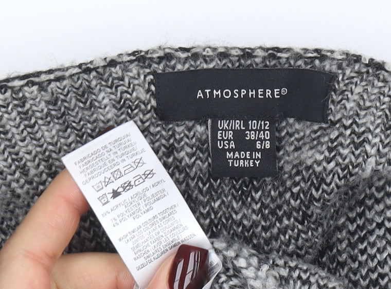 Atmosphere Women Black Check Longline Cardigan Size 10/12