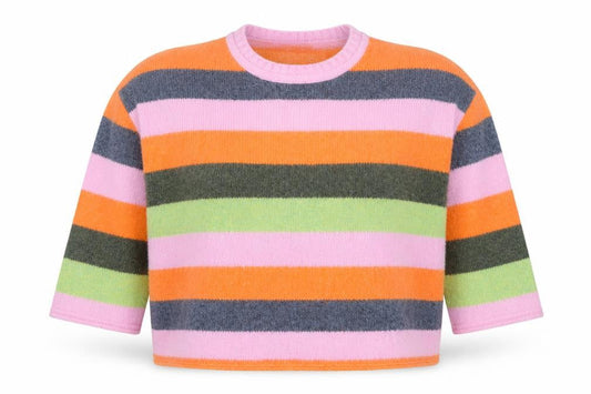 Next Petite Women’s Multicolour Striped Crew Neck Jumper Size L