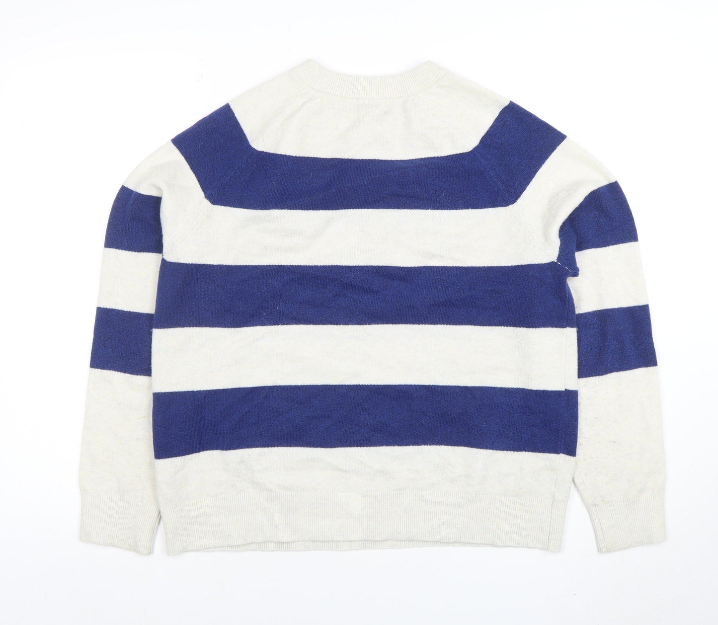 Marks and Spencer Women’s Blue White Striped Wool Jumper Size M