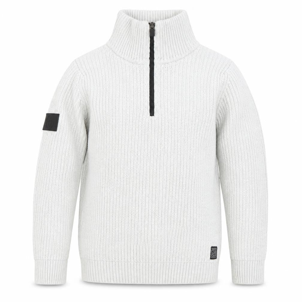 Next Boys Grey 9 Years 1/2 Zip Roll Neck Jumper Cotton Blend Knit