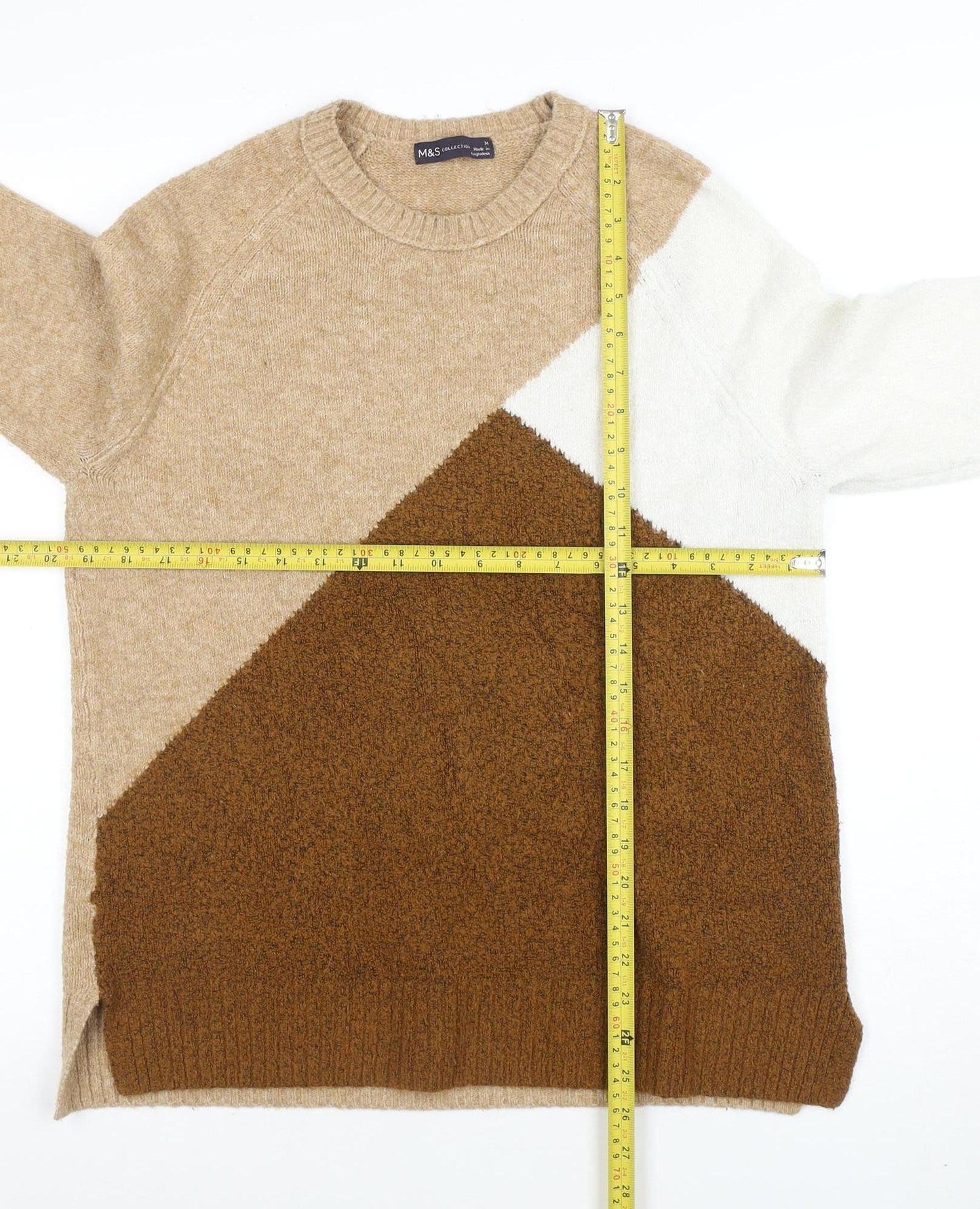 Marks and Spencer Women’s Multicoloured M Pullover Geometric Jumper