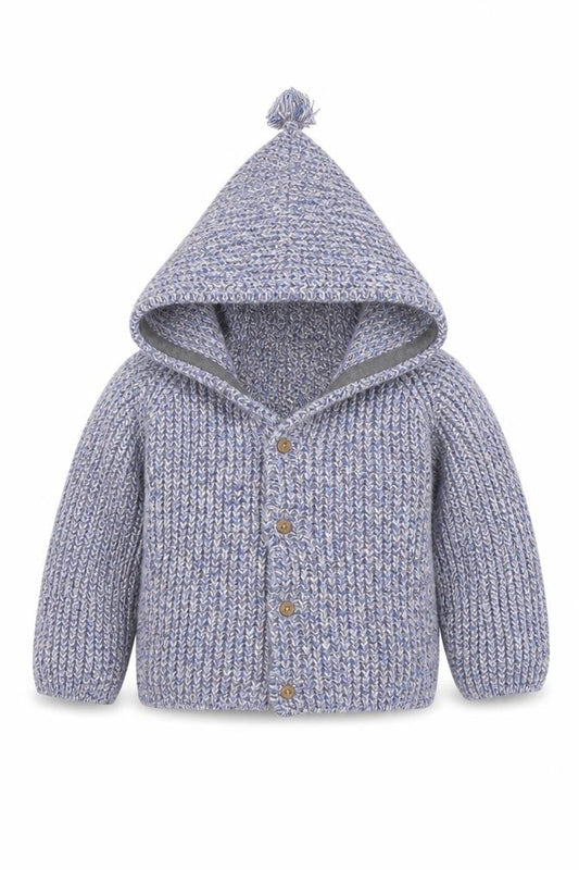 Next Unisex Baby Multicoloured Knit Hooded Cardigan 18-24 Months Cotton