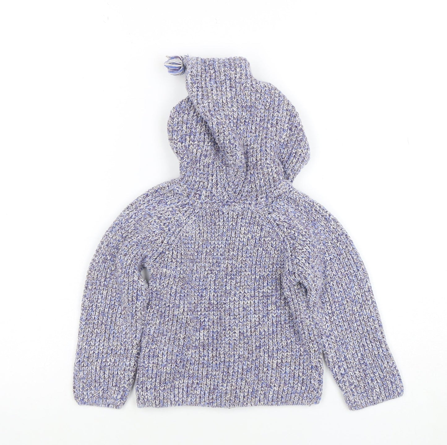 Next Unisex Baby Multicoloured Knit Hooded Cardigan 18-24 Months Cotton