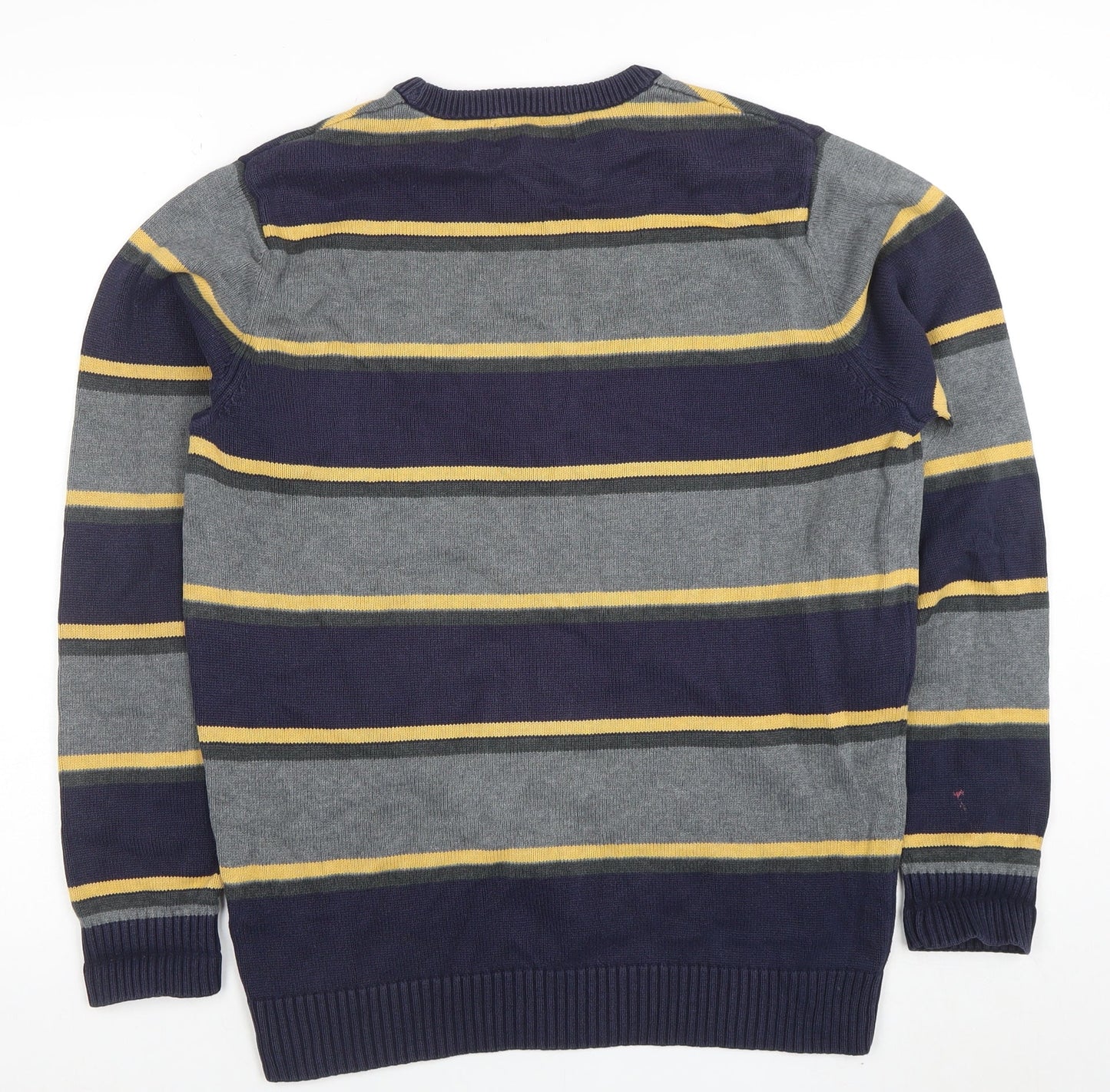 Maine New England Men's Multicoloured Stripe Cotton Jumper S