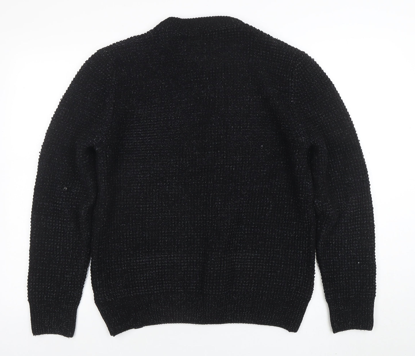 Next Men's Black Chunky Knit Crew Neck Pullover Jumper M