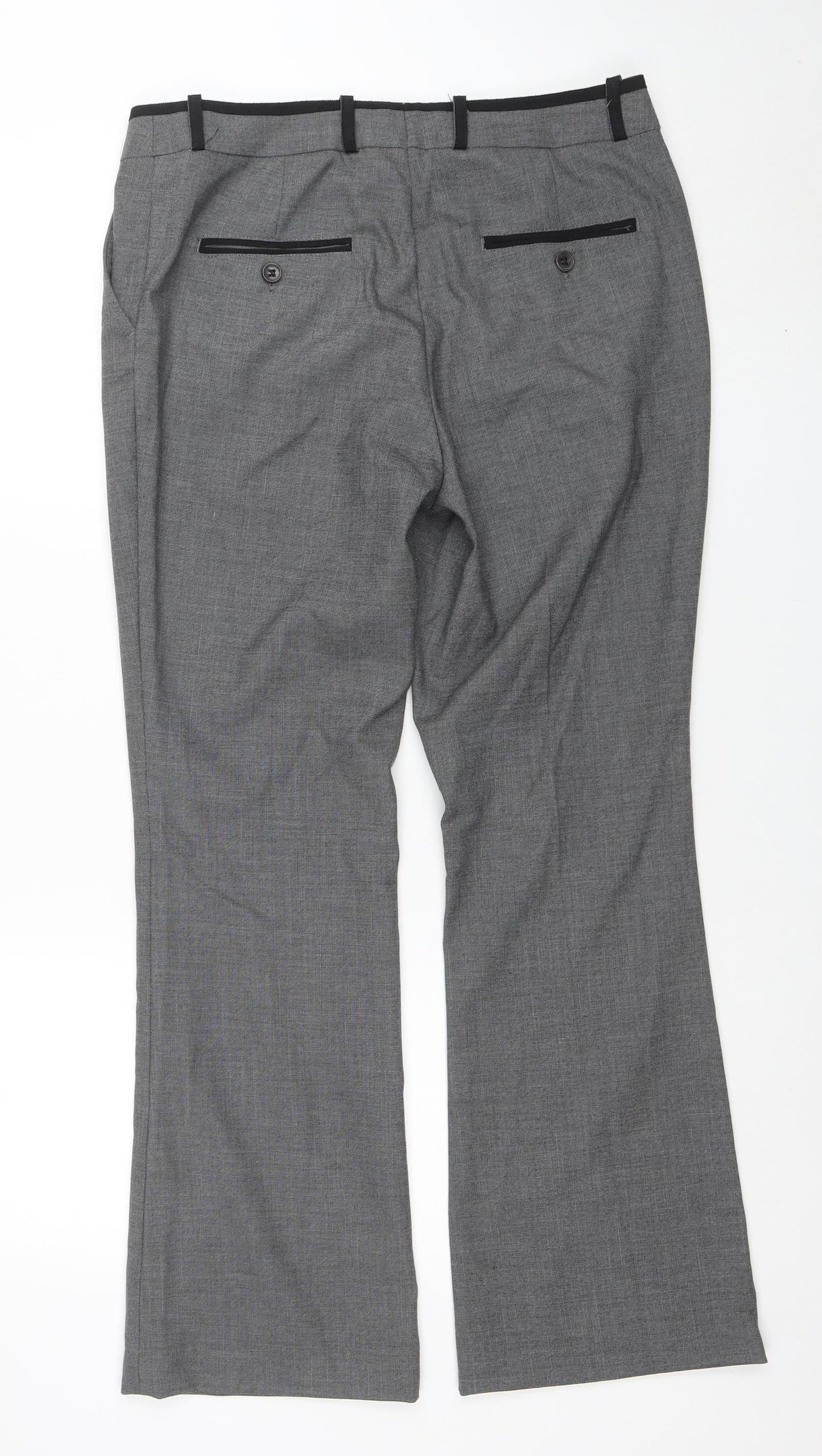 H&M Women’s Grey Tailored Dress Pants Trousers Size 12 Stretch Workwear