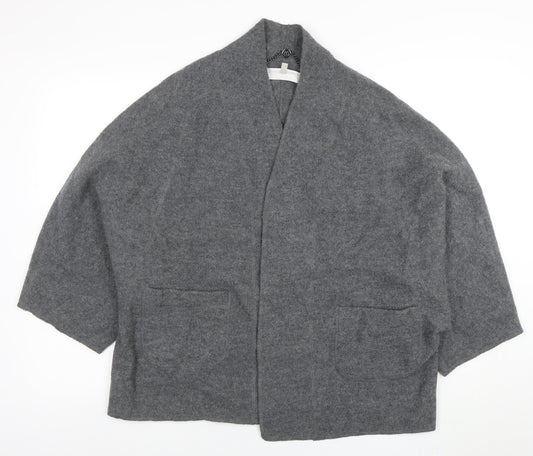 Fenwright Manson Women's Grey Wool Knit Open Cardigan S