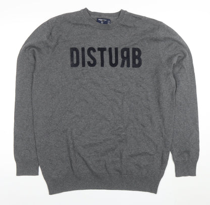 Springfield Men's Grey XL Pullover Jumper with Disturb Logo