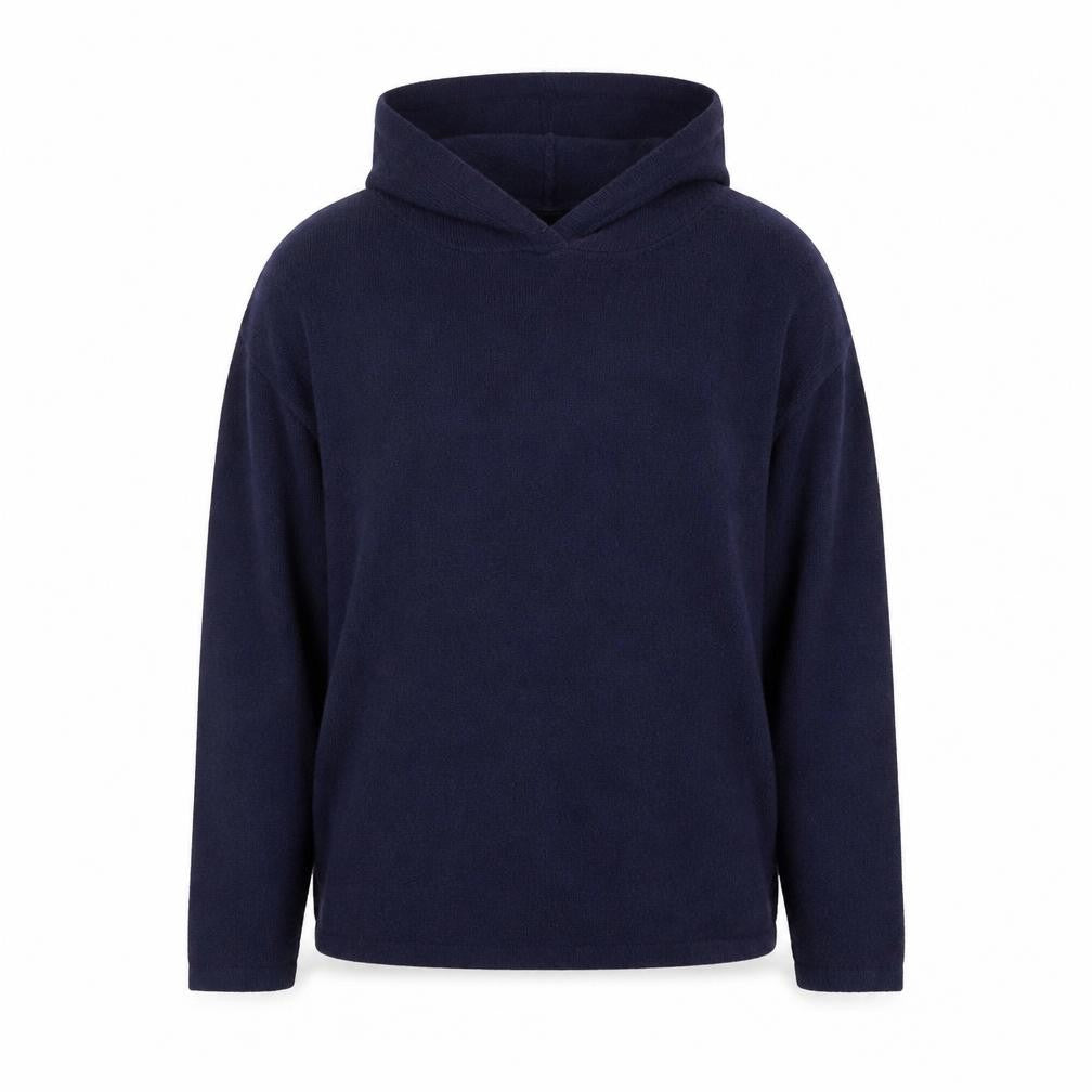 Jack Wills Women's Navy Blue Wool Blend Pullover Hoodie UK 8
