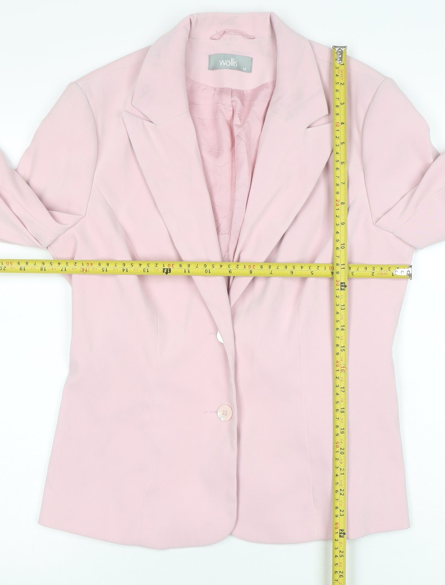 Wallis Women Pink Size 12 Tailored Blazer Jacket