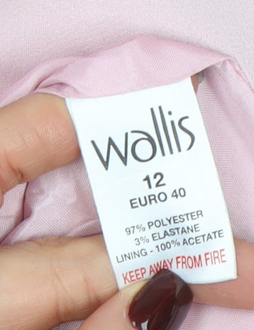 Wallis Women Pink Size 12 Tailored Blazer Jacket