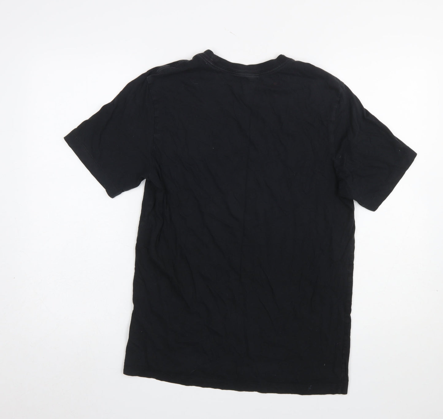 Nike Men's Black Cotton Crew Neck Sports T-Shirt Size M
