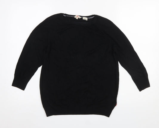 Levi's Womens Black Large Crew Neck Viscose Pullover Jumper