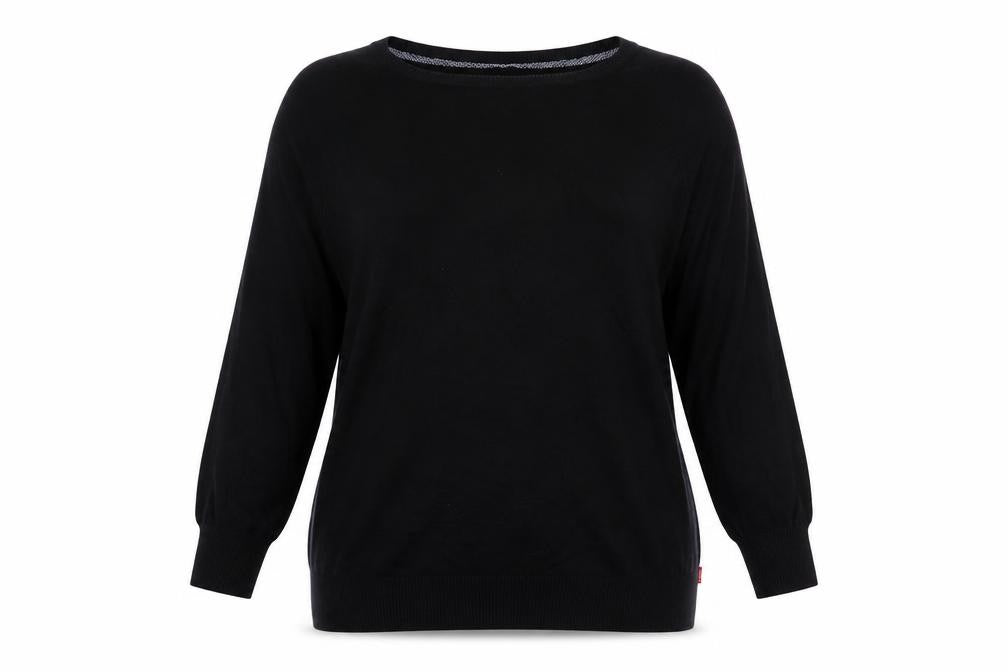 Levi's Womens Black Large Crew Neck Viscose Pullover Jumper