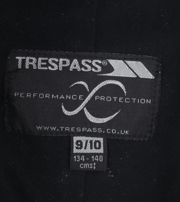 Trespass Boys Black Snow Pants 9-10 Years Waterproof Winter Trousers