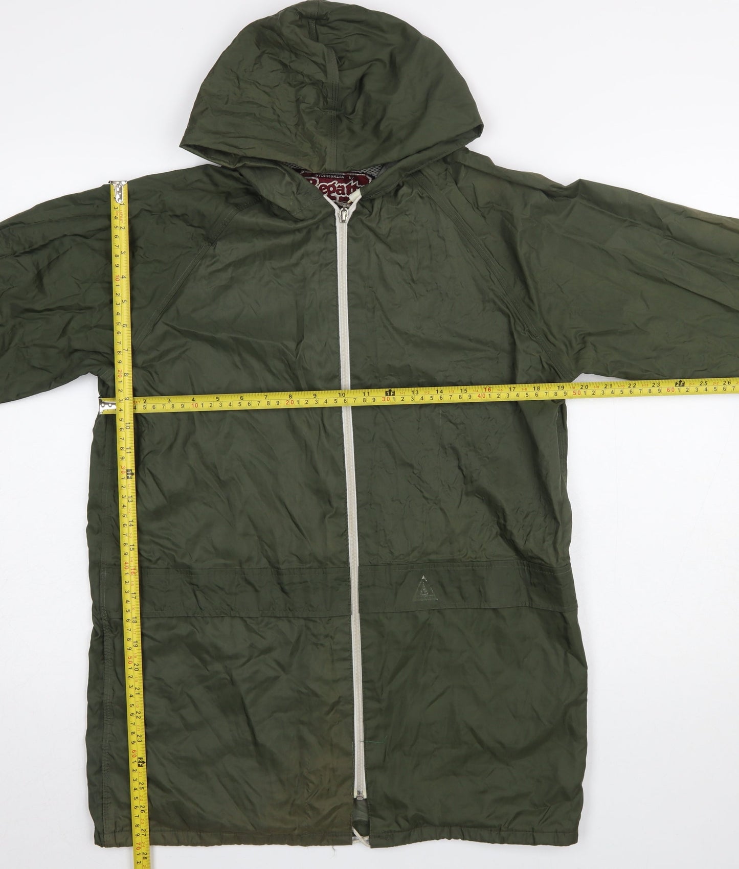Regatta Men’s Green Waterproof Hooded Rain Coat Jacket Size 34