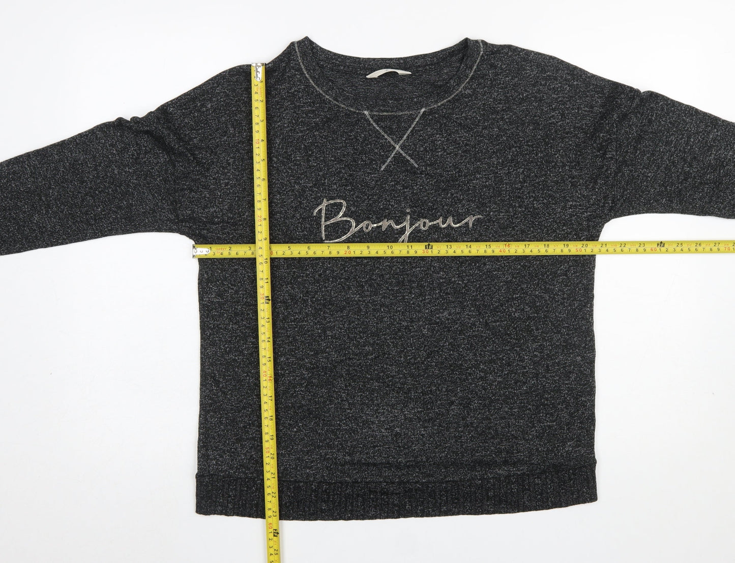 Marks and Spencer Women’s Grey Bonjour Long Sleeve Pyjama Top Size 12