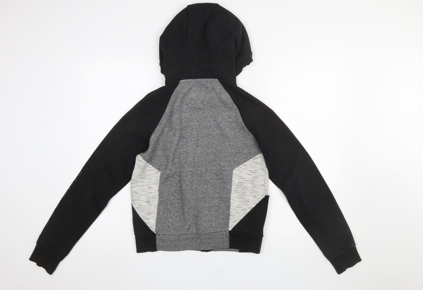 Pink Soda Sport Women Black & Grey Full Zip Hoodie UK 10