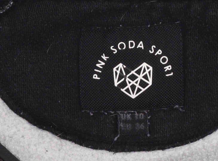 Pink Soda Sport Women Black & Grey Full Zip Hoodie UK 10