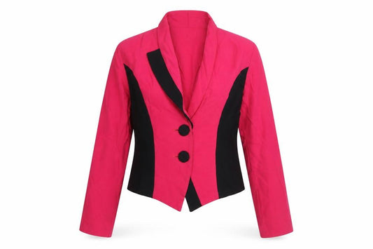C&A Yessica Women’s Pink Black Colourblock Tuxedo Blazer Size 14