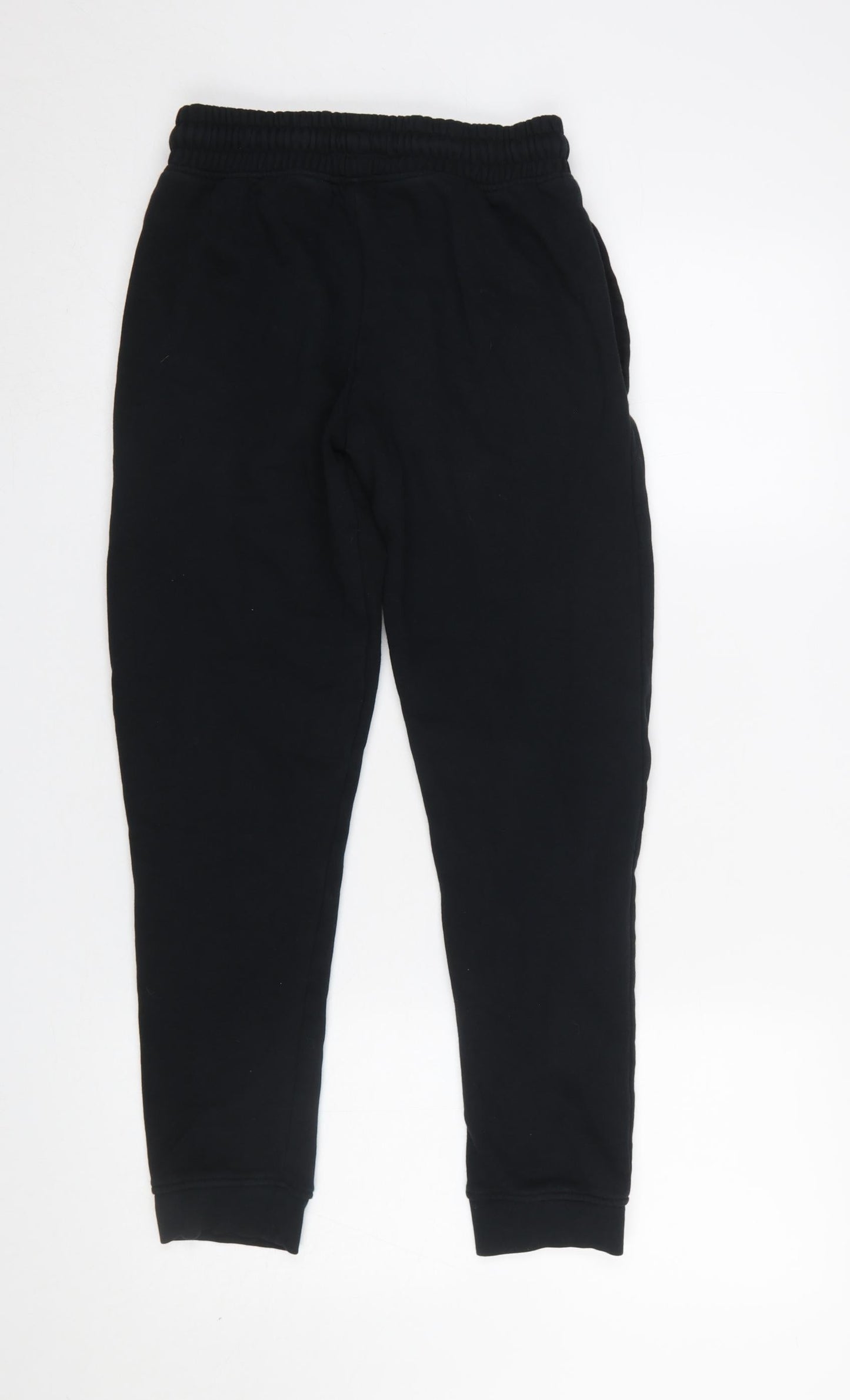 NEXT Boys Black Jogger Trousers 12 Years Cotton Blend Fleece Easy Care