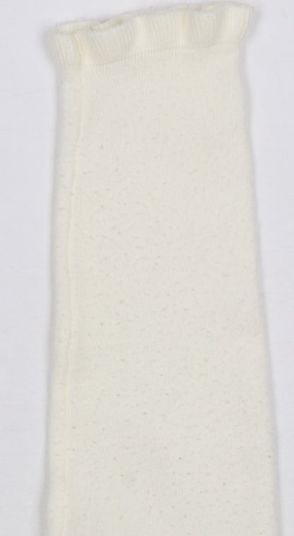 Bonmarché Womens Ivory Ruffle Edge V-Neck Cardigan Size S