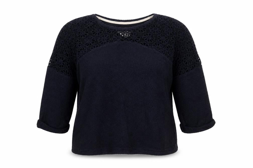 Next Women's Black Crochet Knit Pullover Jumper Size 16