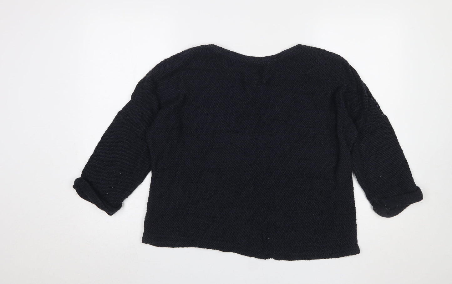 Next Women's Black Crochet Knit Pullover Jumper Size 16