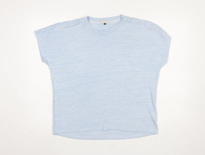 Maison de Nimes Women's Blue Short Sleeve Basic T-Shirt Size 12